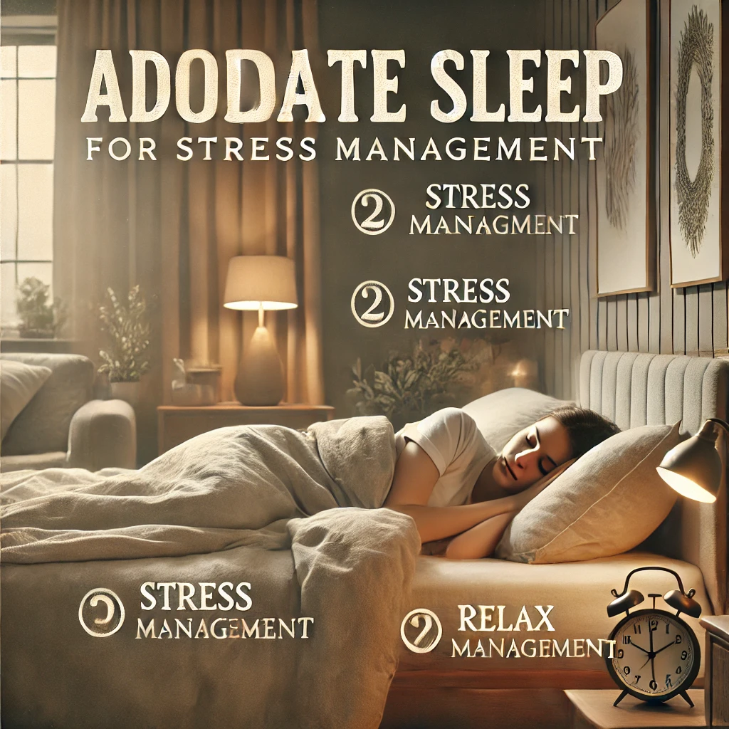 Person sleeping comfortably for adequate sleep and stress management.