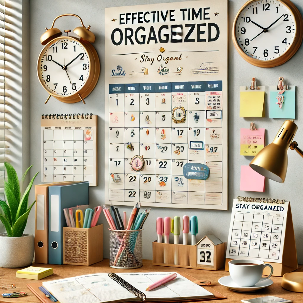 Tools for time management to reduce stress in the workplace.